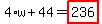 4%2Aw%2B44=highlight_red%28+236+%29