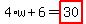 4%2Aw%2B6=highlight_red%28+30+%29