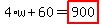 4%2Aw%2B60=highlight_red%28+900+%29