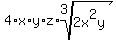 4%2Ax%2Ay%2Az%2Aroot%283%2C+2x%5E2y%29