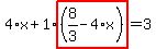 4%2Ax%2B1%2Ahighlight%28%288%2F3-4%2Ax%29%29=3
