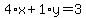 4%2Ax%2B1%2Ay=3