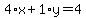 4%2Ax%2B1%2Ay=4