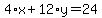4%2Ax%2B12%2Ay=24