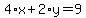 4%2Ax%2B2%2Ay=9