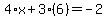 4%2Ax%2B3%286%29=-2