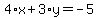 4%2Ax%2B3%2Ay=-5
