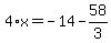4%2Ax=-14-58%2F3