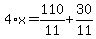 4%2Ax=110%2F11%2B30%2F11