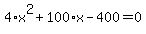 4%2Ax%5E2%2B100%2Ax-400=0