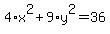 4%2Ax%5E2+%2B+9%2Ay%5E2=+36