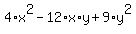 4%2Ax%5E2-12%2Ax%2Ay%2B9%2Ay%5E2