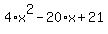 4%2Ax%5E2-20%2Ax%2B21