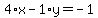 4%2Ax-1%2Ay=-1