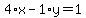 4%2Ax-1%2Ay=1