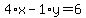 4%2Ax-1%2Ay=6