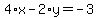 4%2Ax-2%2Ay=-3