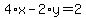 4%2Ax-2%2Ay=2