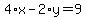 4%2Ax-2%2Ay=9