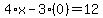 4%2Ax-3%2A%280%29=12