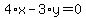 4%2Ax-3%2Ay=0