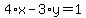4%2Ax-3%2Ay=1