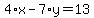 4%2Ax-7%2Ay=13