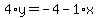 4%2Ay=-4-1%2Ax
