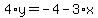 4%2Ay=-4-3%2Ax