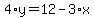 4%2Ay=12-3%2Ax
