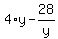 4%2Ay-28%2Fy