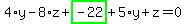 \"4%2Ay-8%2Az%2Bhighlight_green%28+-22+%29%2B5%2Ay%2Bz=0\"