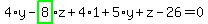 \"4%2Ay-highlight_green%28+8+%29%2Az%2B4%2A1%2B5%2Ay%2Bz-26=0\"