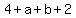 4%2B+a+%2B+b%2B2