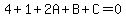 4%2B1%2B2A%2BB%2BC=0