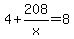 4%2B208%2Fx=8
