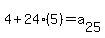 4%2B24%285%29=a%5B25%5D