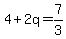 4%2B2q=7%2F3