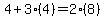 4%2B3%284%29=2%288%29