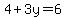 4%2B3y=6