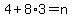 4%2B8%2A3=n