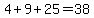 4%2B9%2B25+=+38
