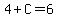 4%2BC=6