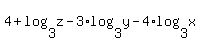 4%2Blog%283%2Cz%29-3%2Alog%283%2Cy%29-4%2Alog%283%2Cx%29%29+