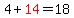 4%2Bred%2814%29=18