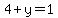 4%2By=1