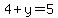 4%2By=5