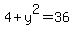 4%2By%5E2=36