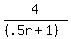 4%2F%28%28.5r%2B1%29%29