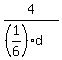 4%2F%28%281%2F6%29d%29